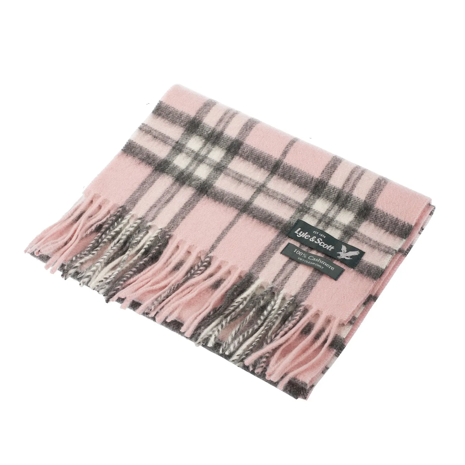 Lyle & Scott 100% Cashmere Scarf  Thomson Pale Pink