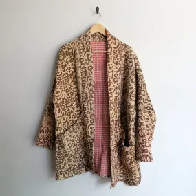 M Tan with Fun Brown Shapes Anoushka Jacket LL160