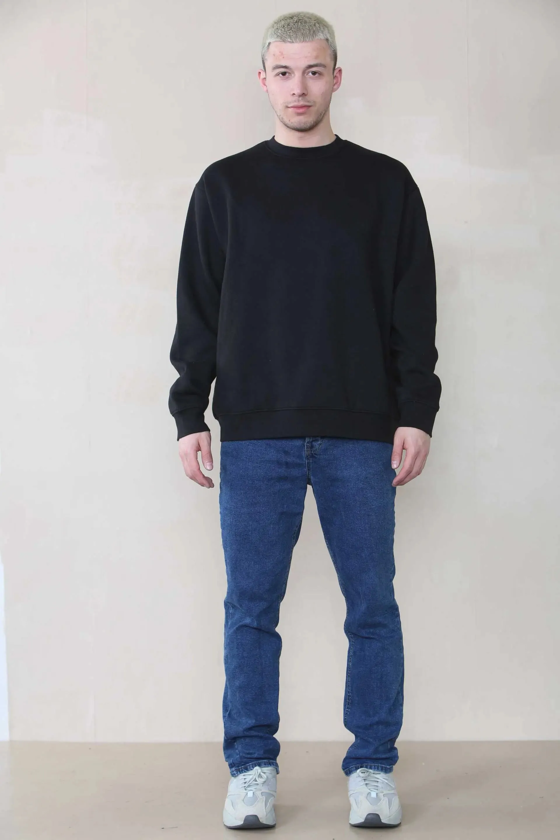 Man Oversized Crew Neck Sweatshirt