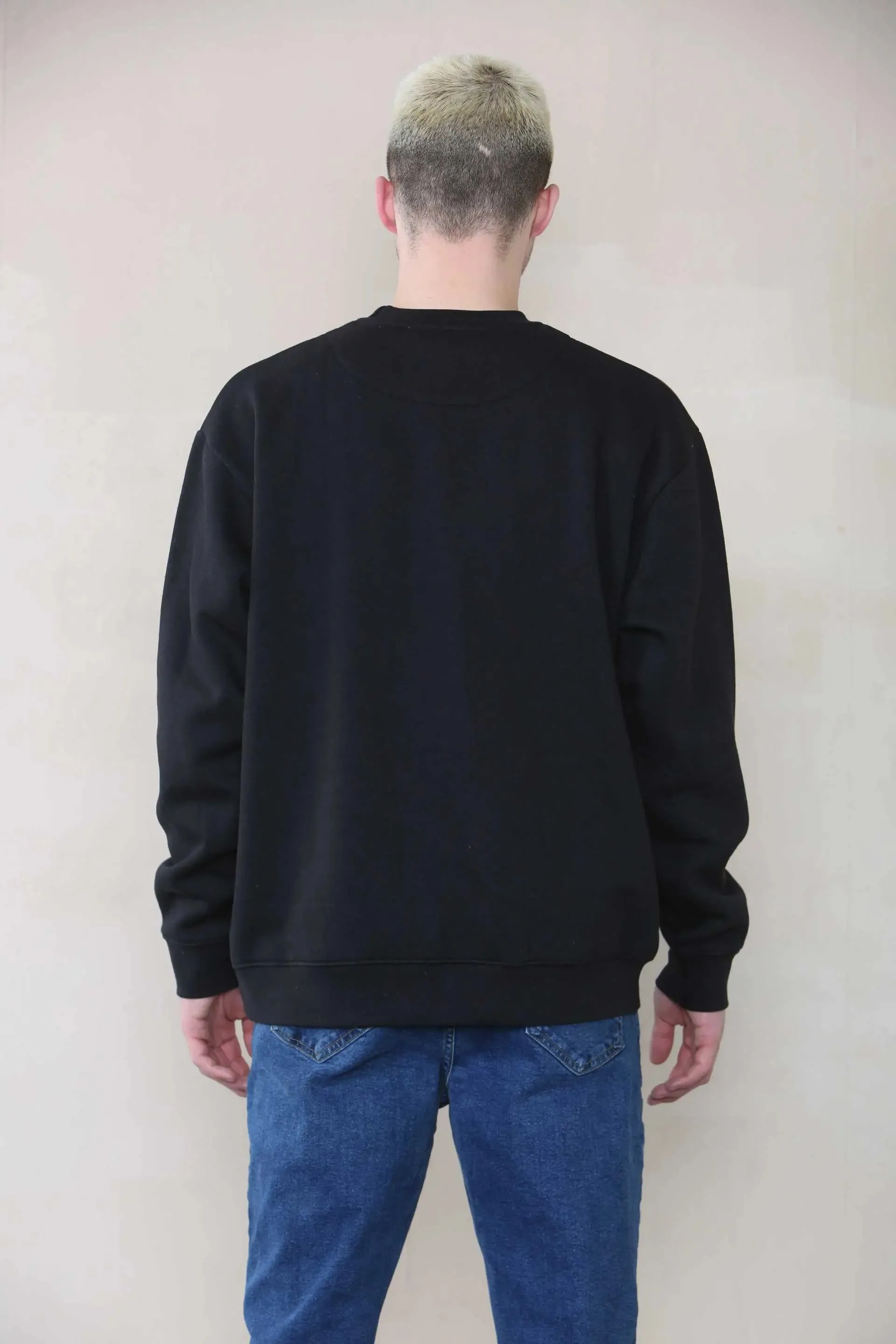 Man Oversized Crew Neck Sweatshirt