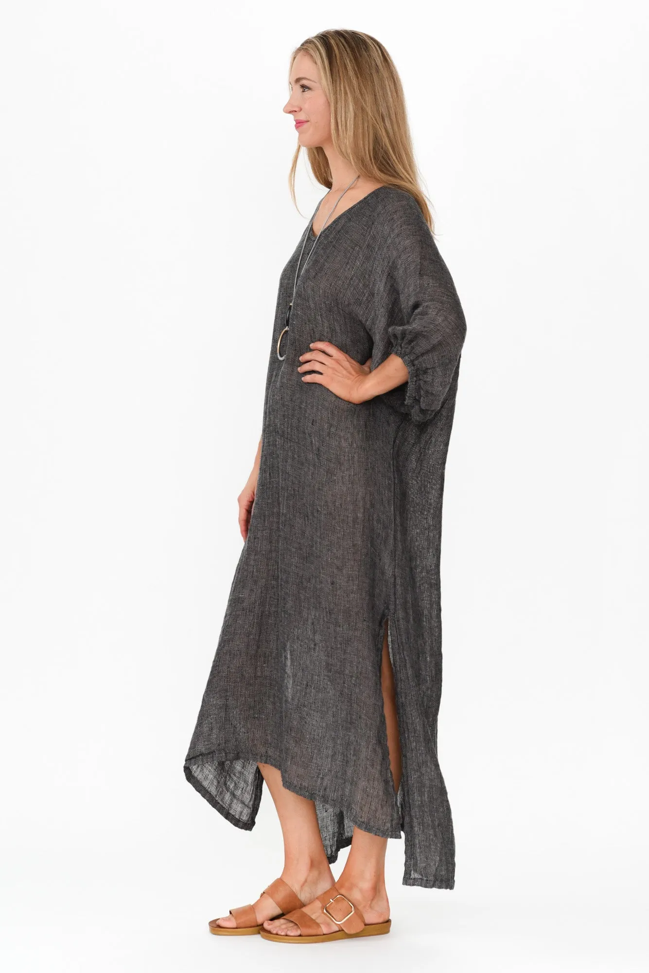 Marcel Charcoal Linen Dress