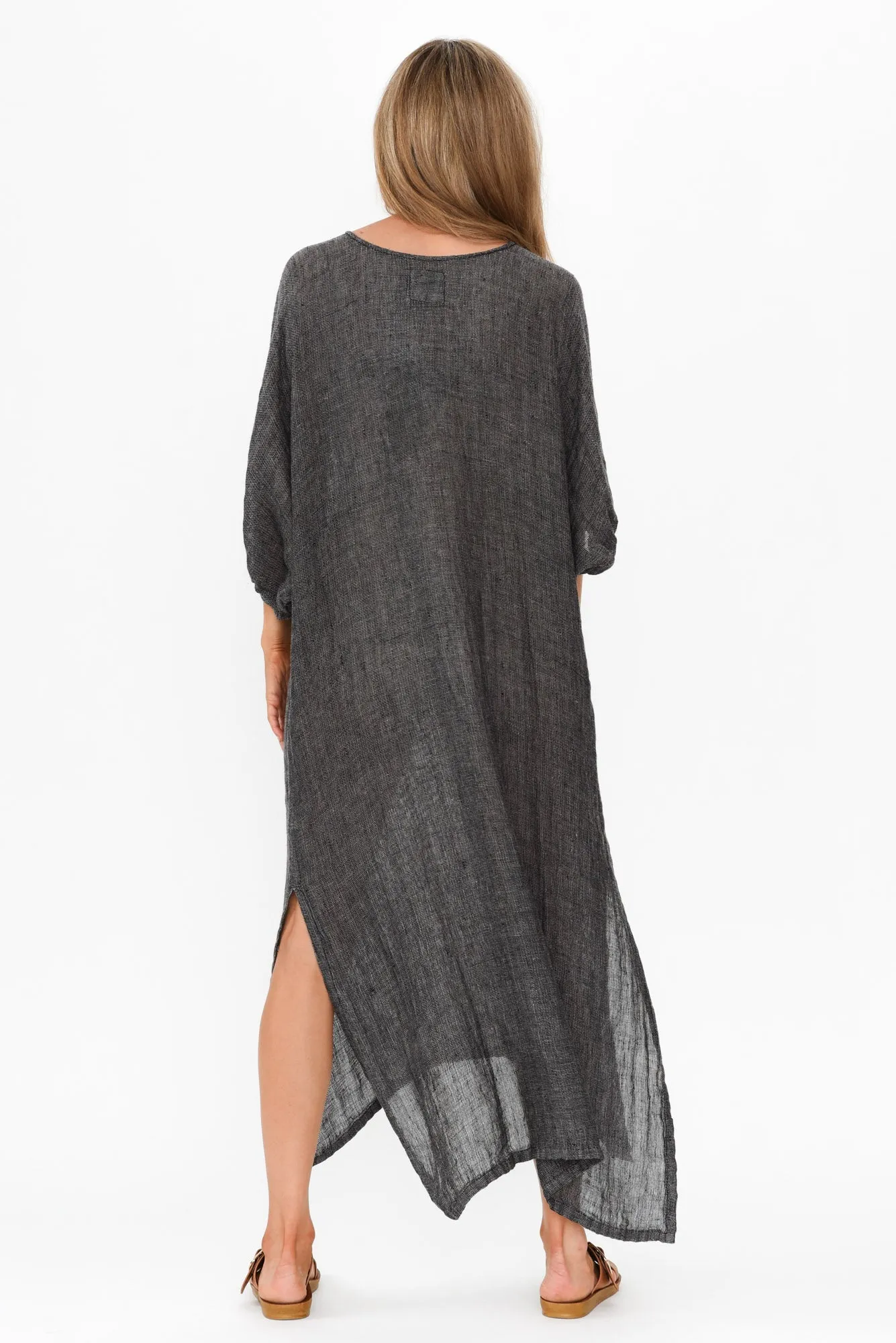 Marcel Charcoal Linen Dress