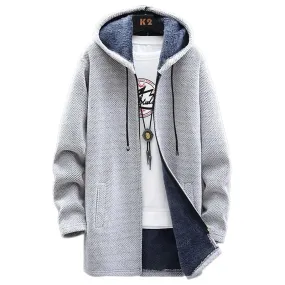 MEN'S PRINTED HOODED FLEECE JACKET 33172259YM