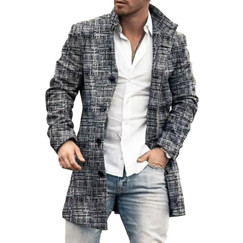 Men's Woolen Printed Jacket 27075836YM