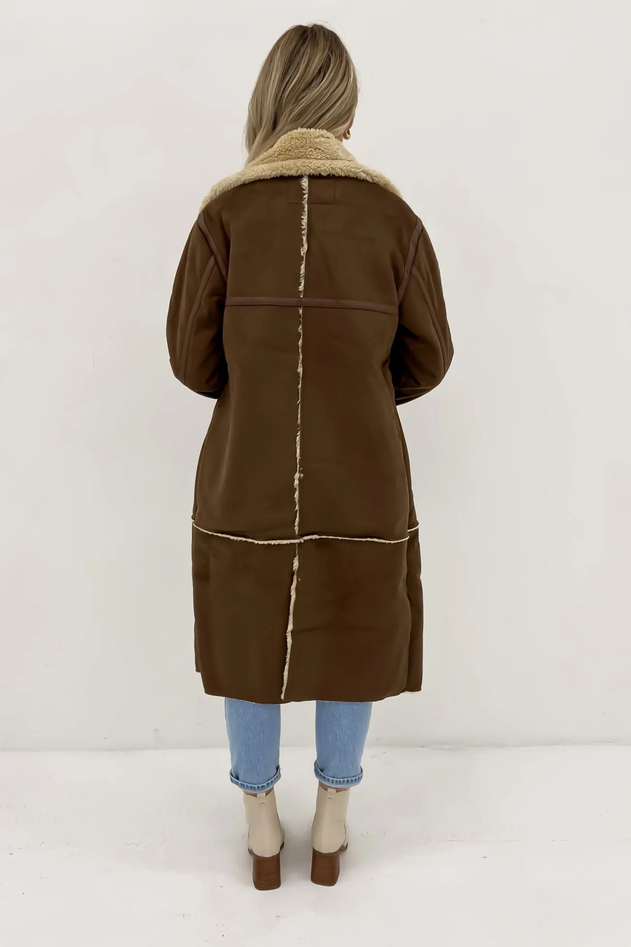 Mia Sherpa Coat Brown