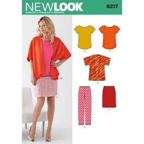 Misses' Separates - New Look Sewing Pattern N6217