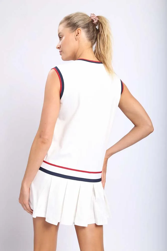 Mono B V-Neck Cotton Tennis Dress