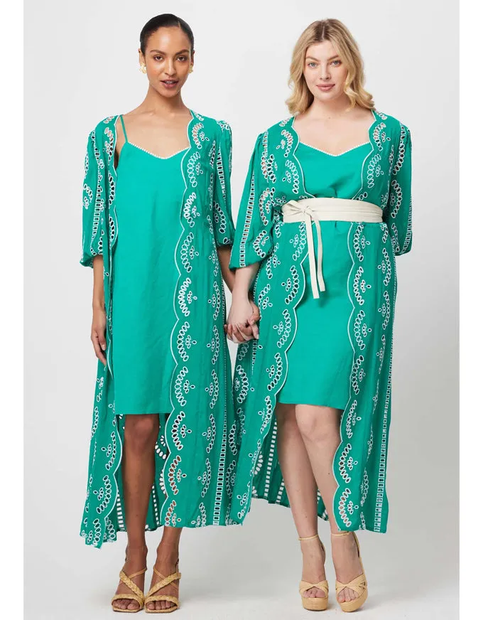 Morgan Placement Dress Bay Green