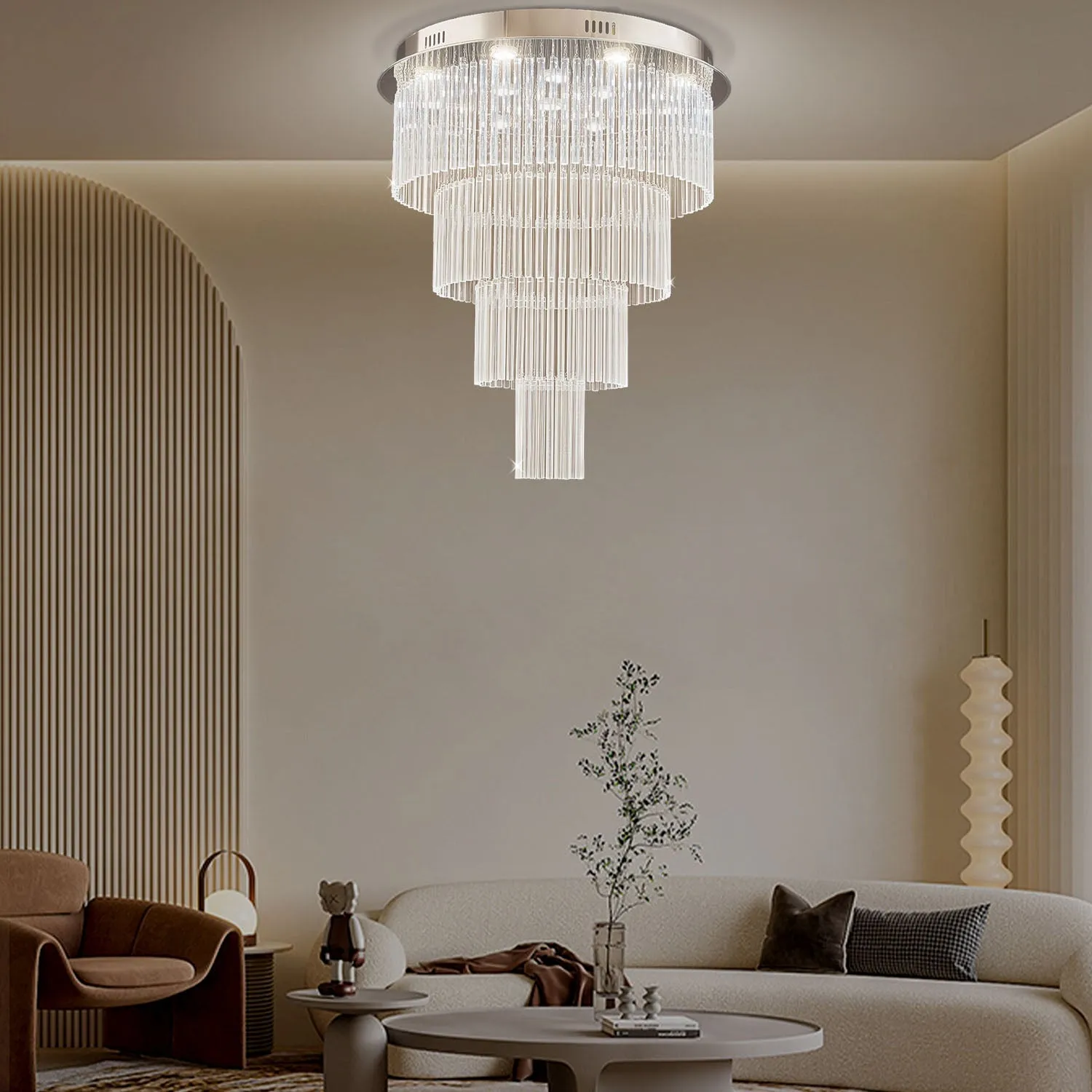 Multi Layers Round Raindrop Chandelier