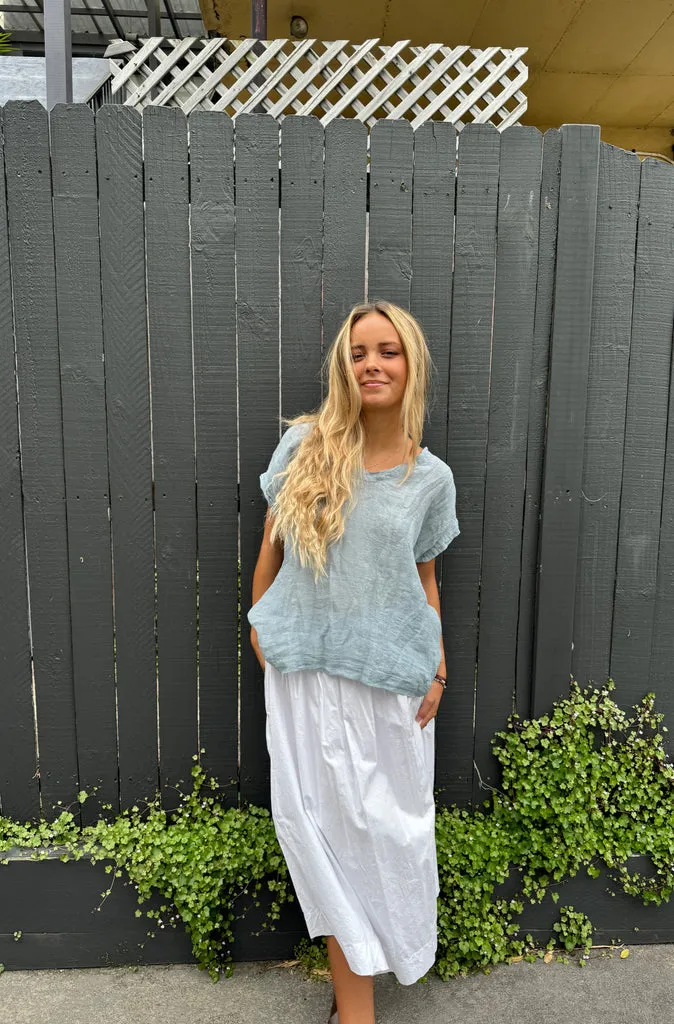 Muse Imogen Gauze Top in Mist