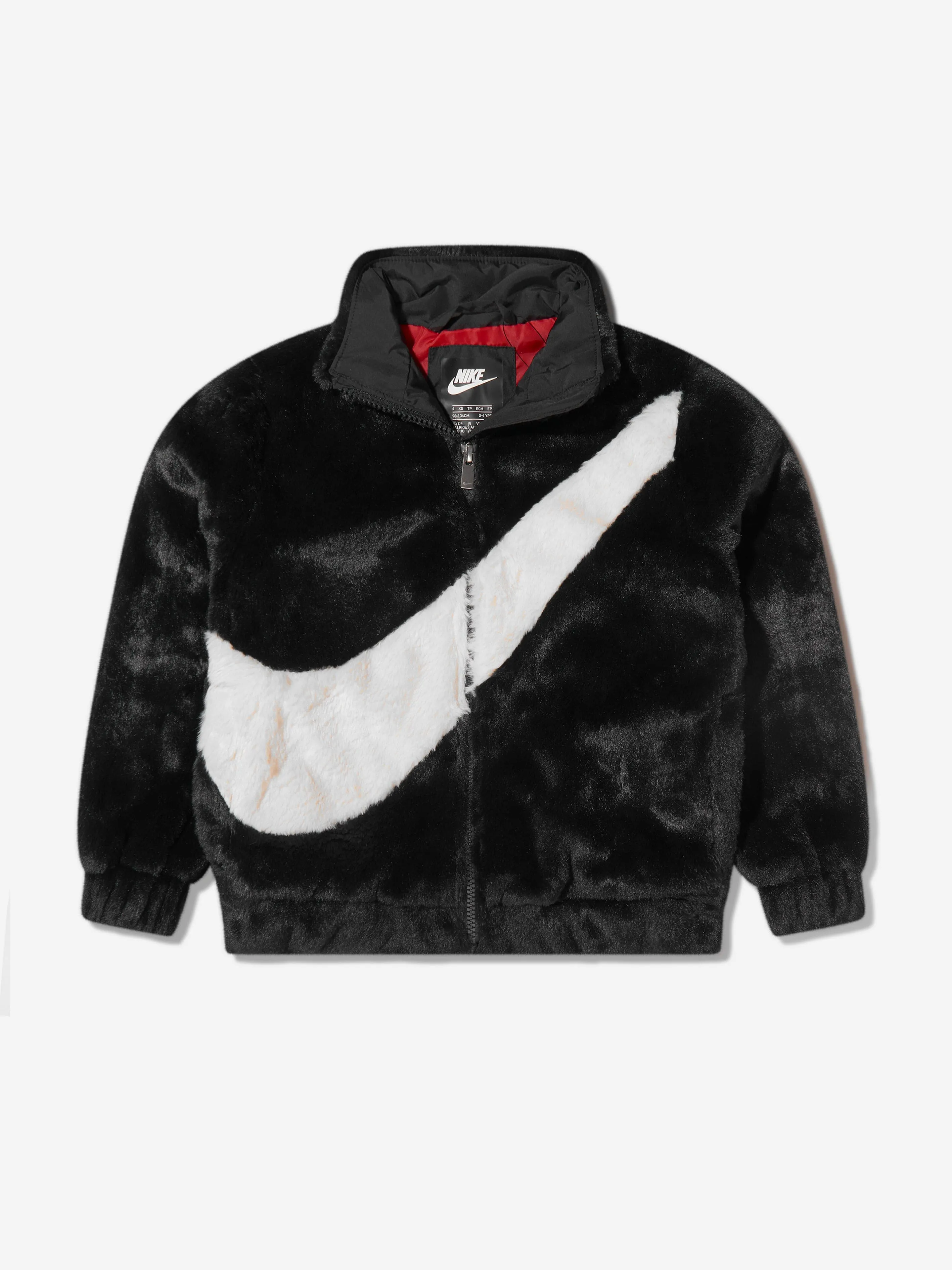 Nike Girls Faux Fur Logo Jacket