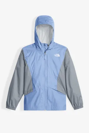 North Face Zipline Girls Rain Jacket - Collar Blue