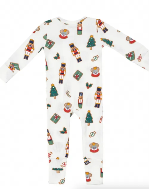 Nutcracker Christmas Cookies 2 Way Zipper Romper by Angel Dear