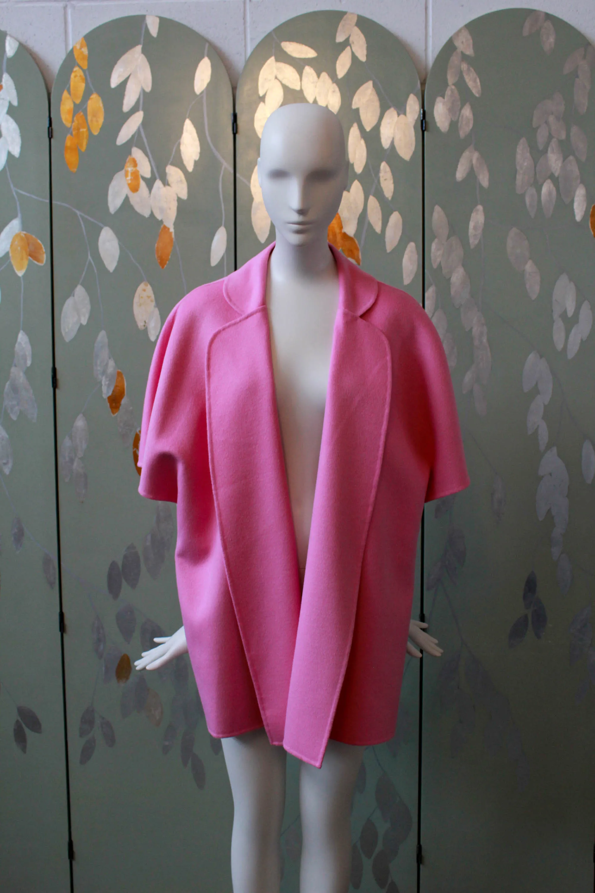 Pink Cashmere/Angora/Wool Wrap Cardigan, Medium