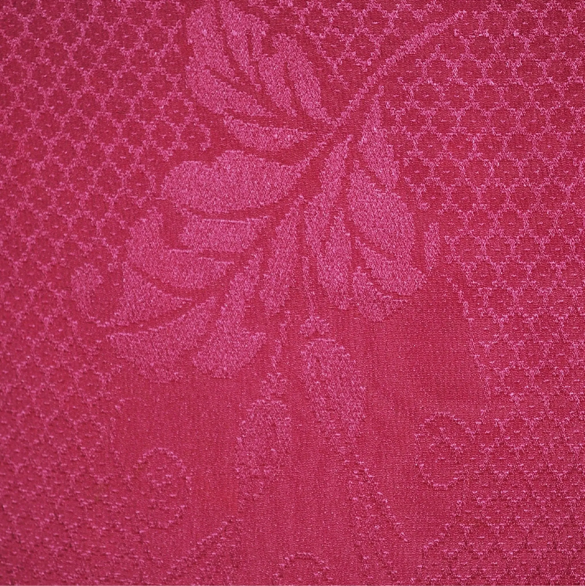 Pink haori with embossed leaf design