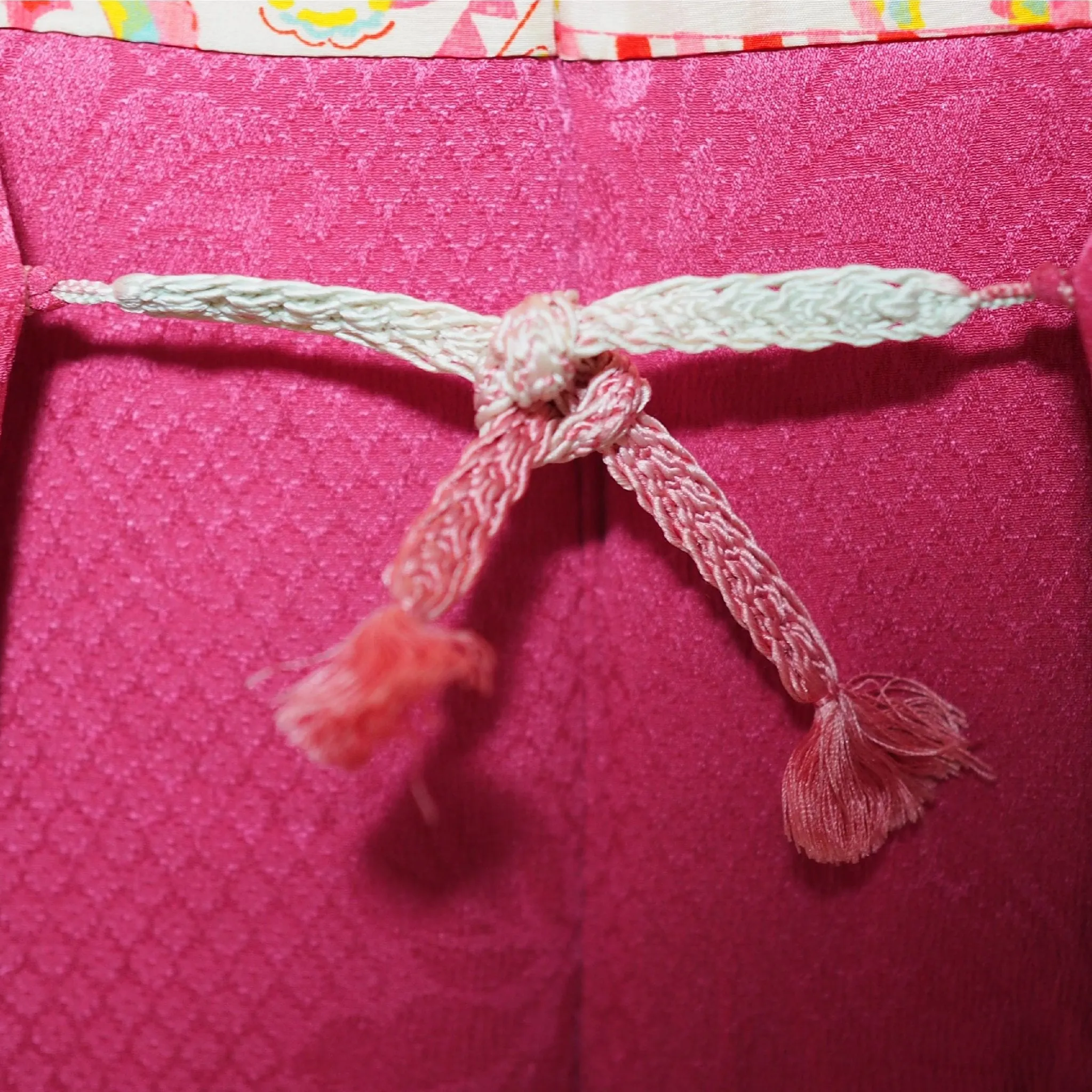 Pink haori with embossed leaf design