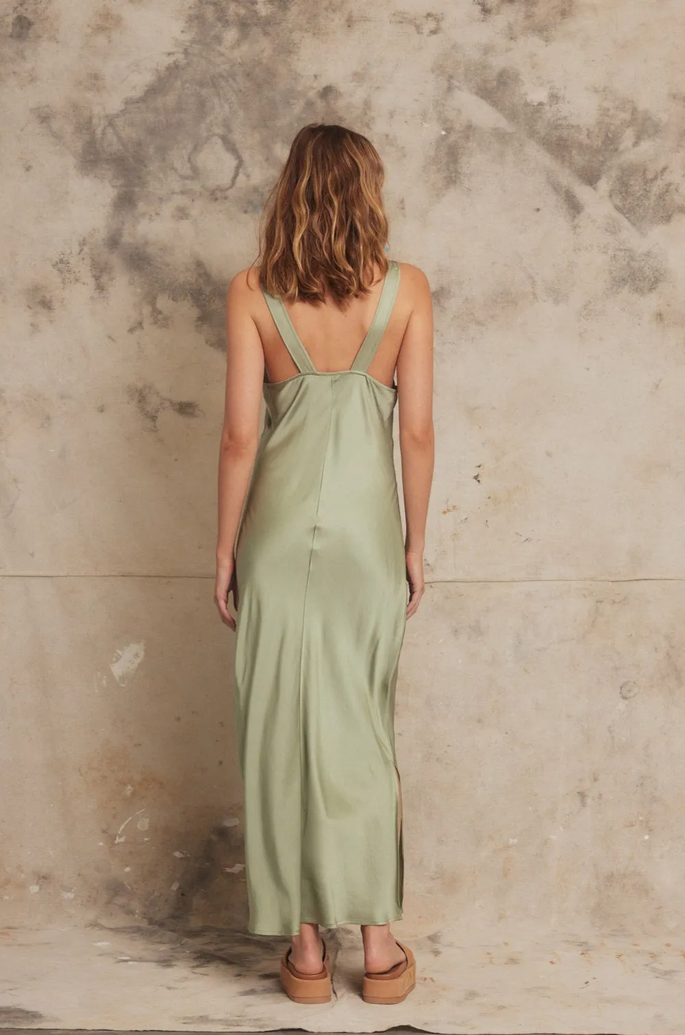 PIPPA RIDLEY - ALESSI DRESS SAGE GREEN