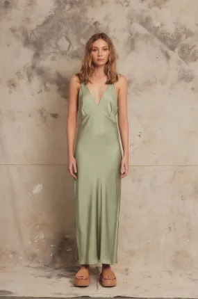 PIPPA RIDLEY - ALESSI DRESS SAGE GREEN