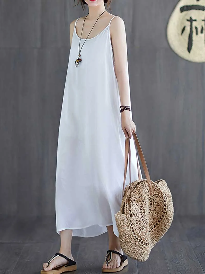 Plain Cotton Slip Dress