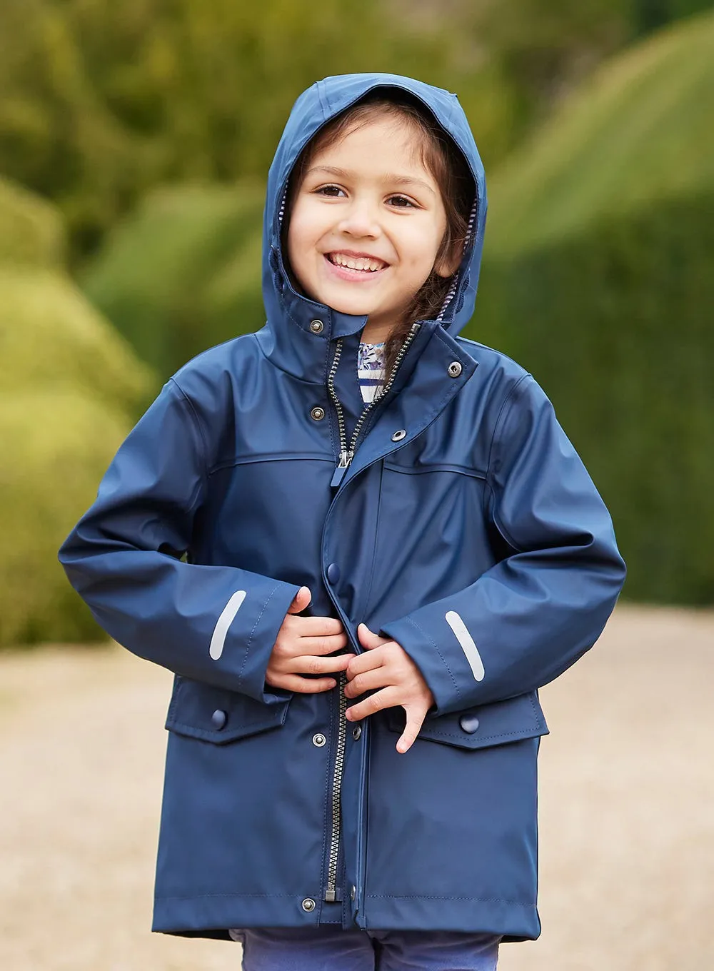 Rain Mac in Navy