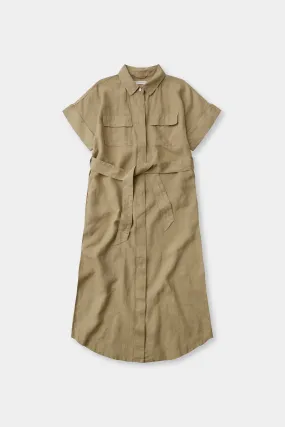 Re-Worn Womens Linen Shirt Dress