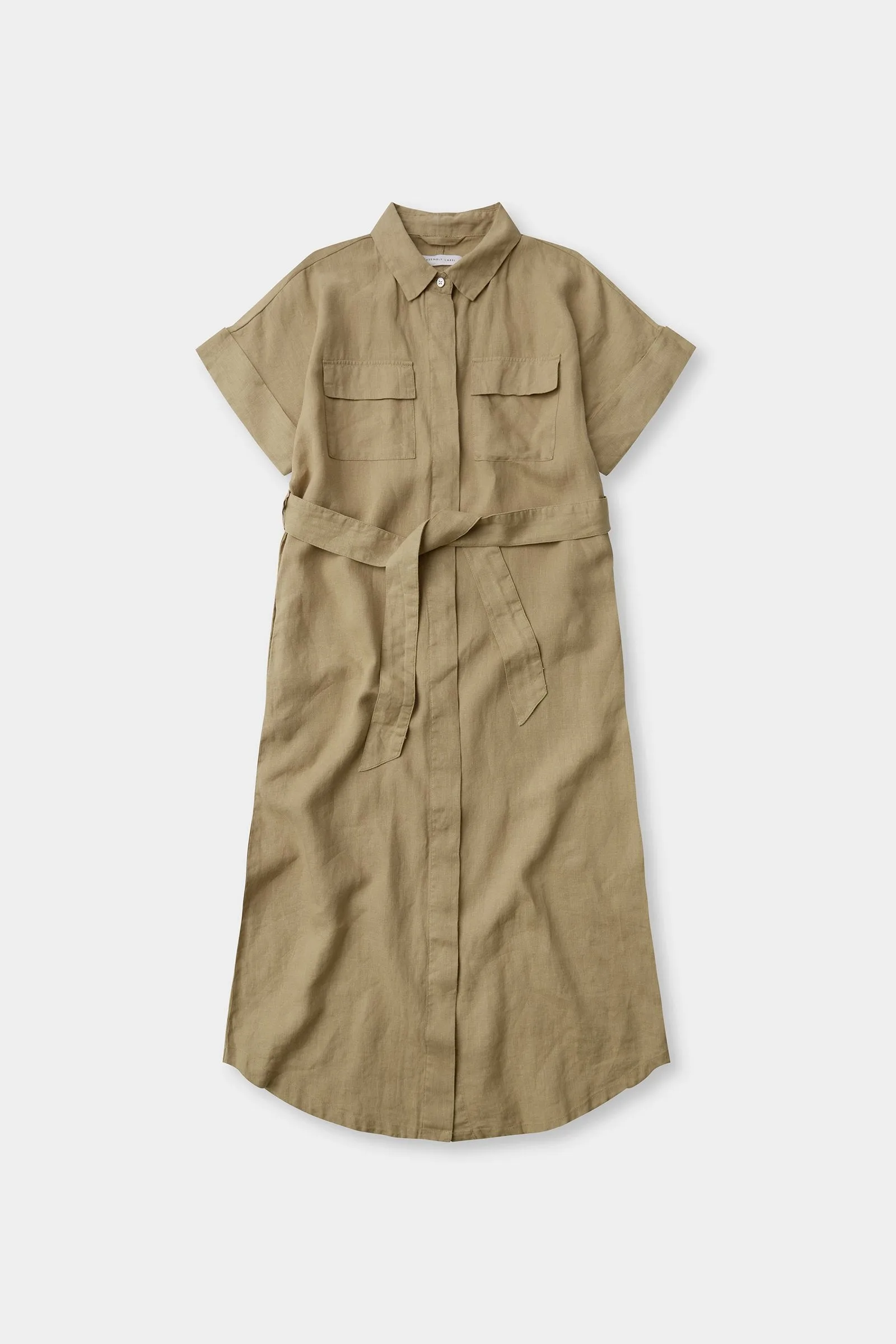 Re-Worn Womens Linen Shirt Dress