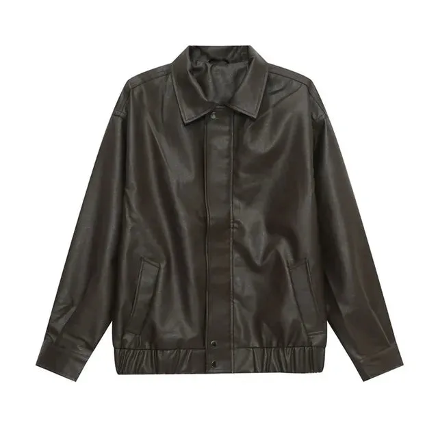 Retro Style PU Leather Jacket