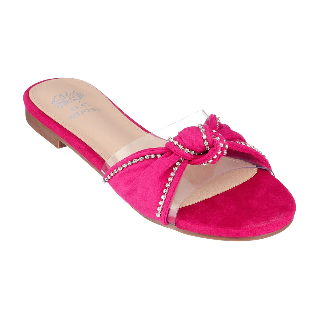 Rihanna Fuschia Flat Sandals