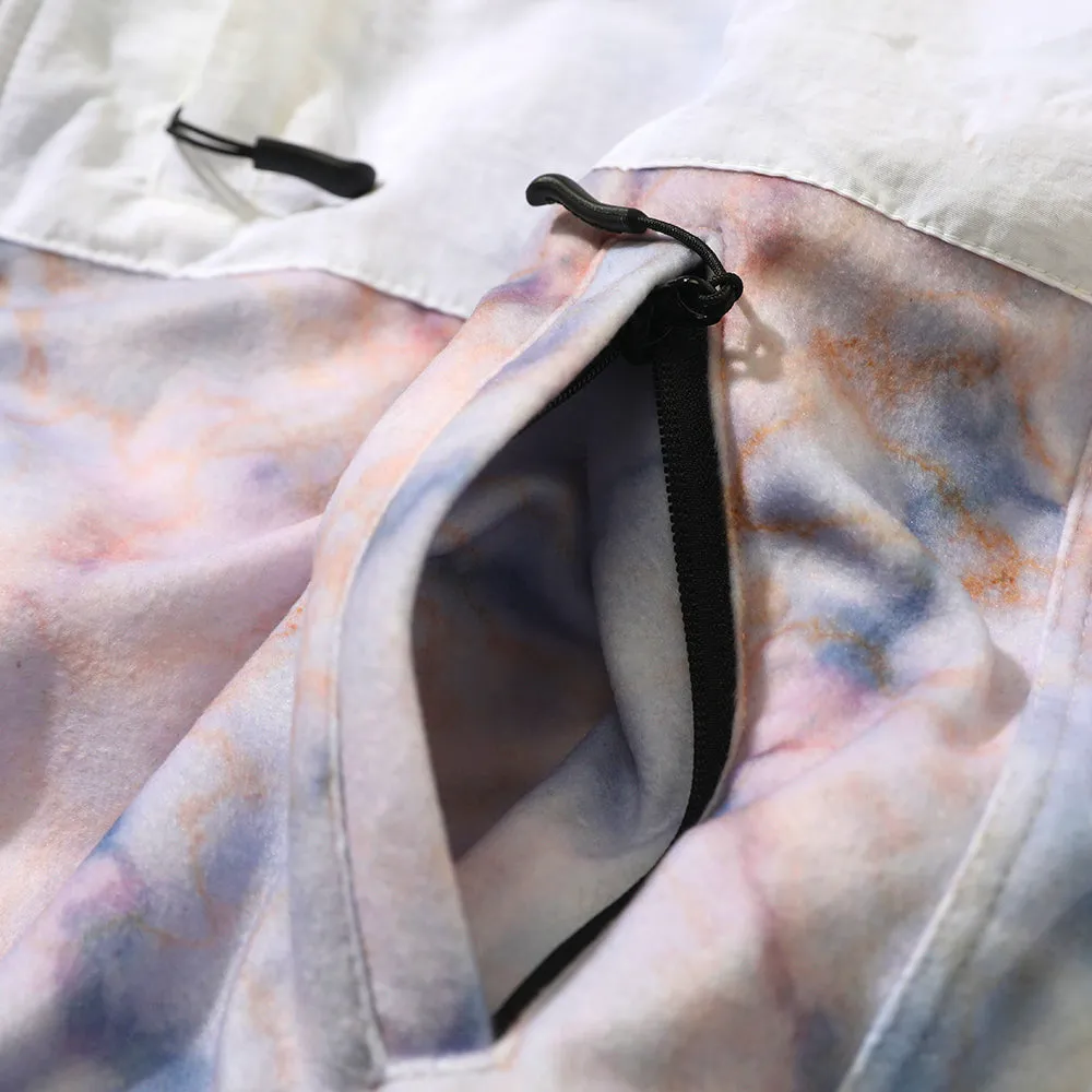 ROYAL FLEECE HOODED JACKET MARBLE WHITE