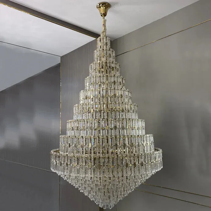 Rylight Oversized Multi-layers Honeycomb Crystal Chandelier