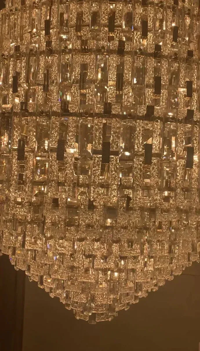 Rylight Oversized Multi-layers Honeycomb Crystal Chandelier