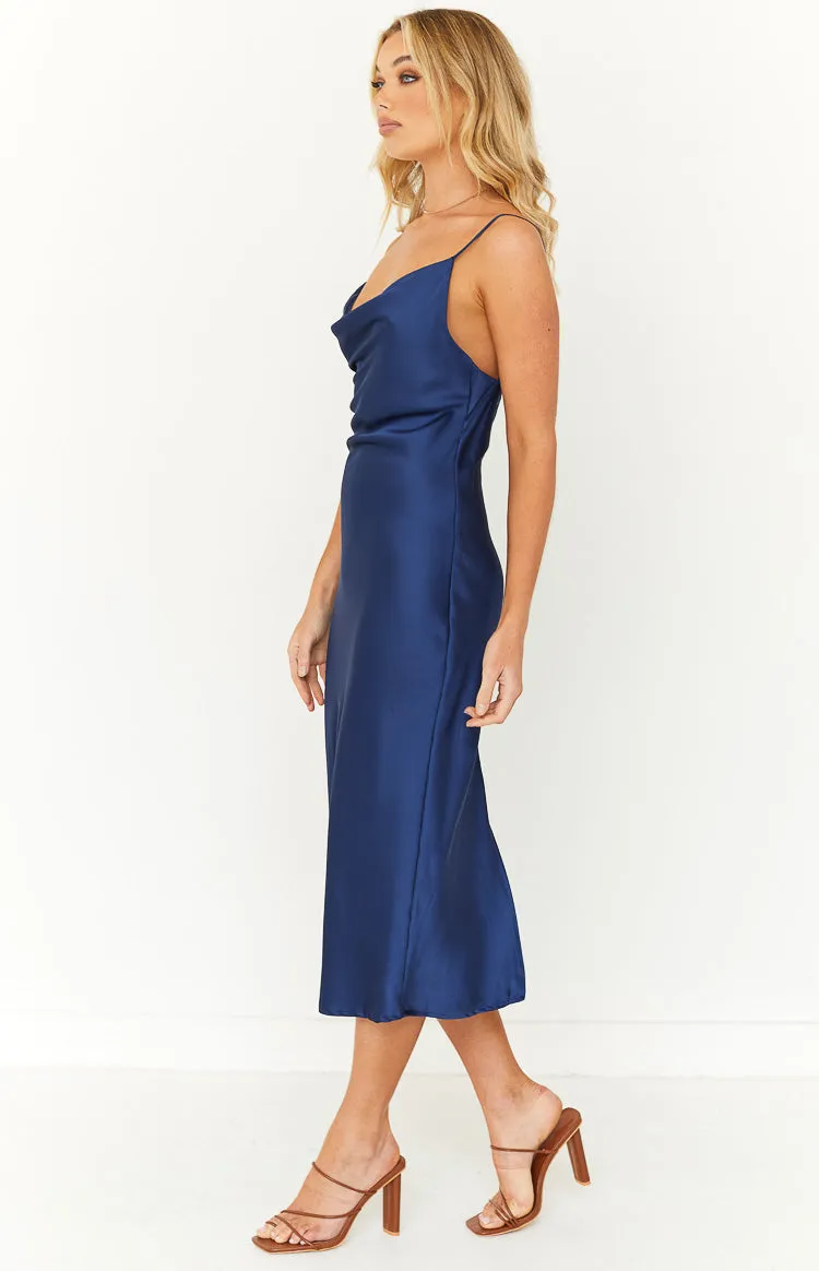 Schiffer Slip Midi Dress Midnight