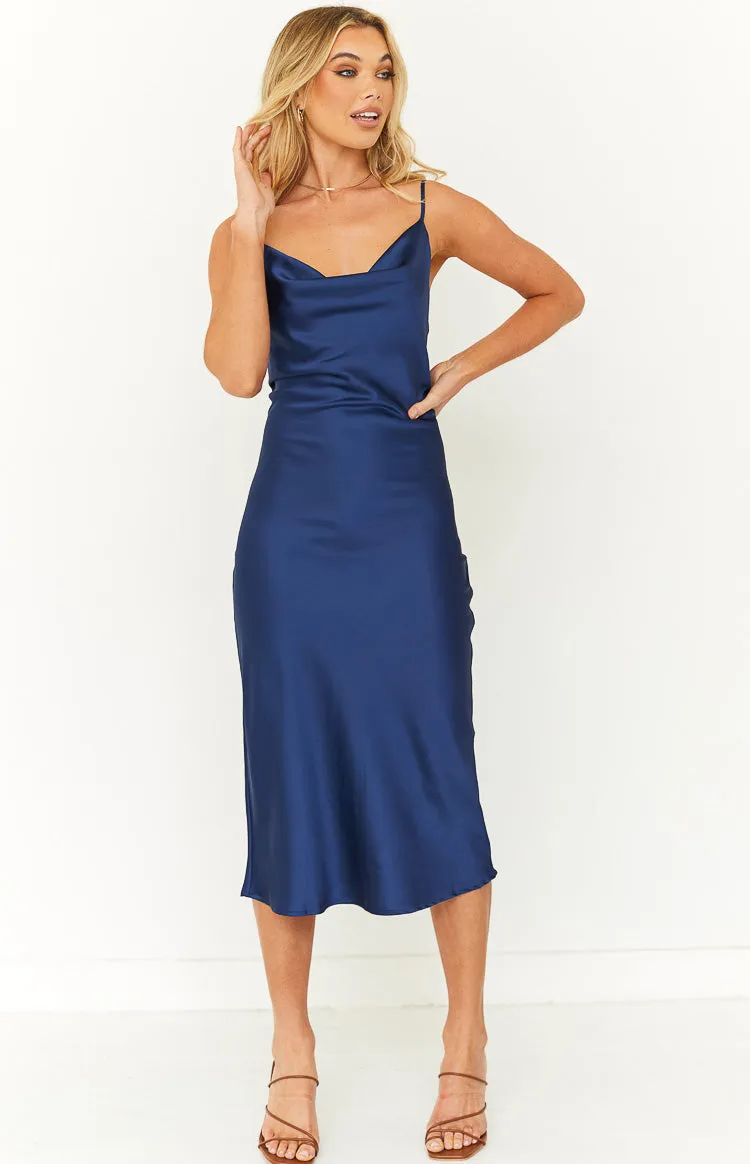 Schiffer Slip Midi Dress Midnight