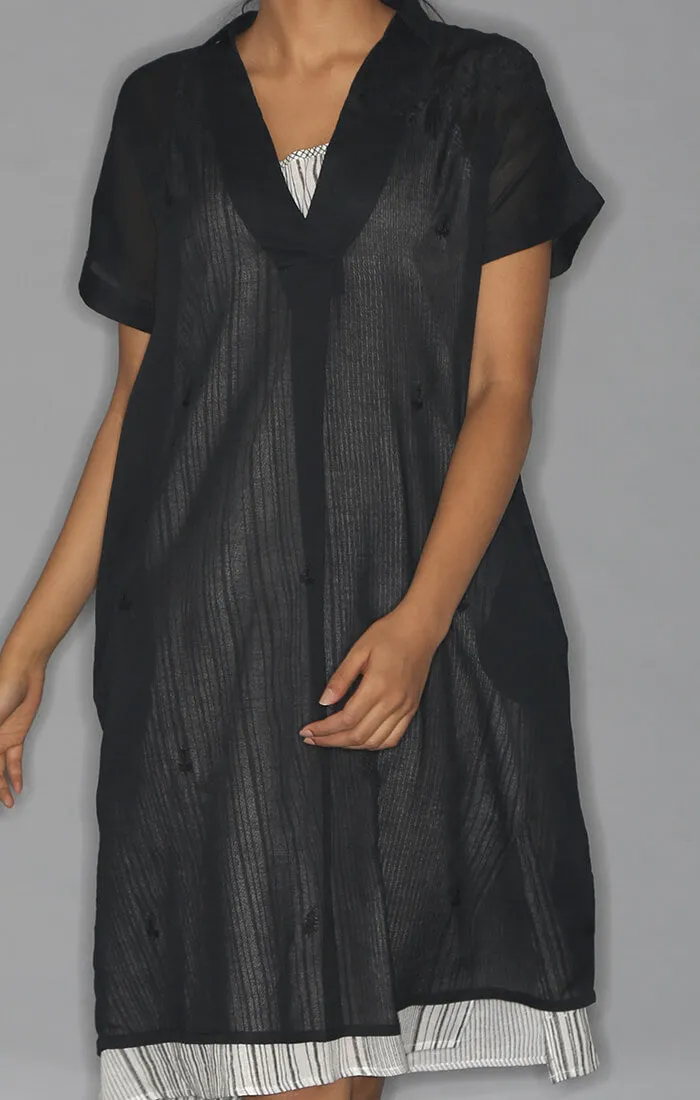 Shift Dress Black with Slip Dress