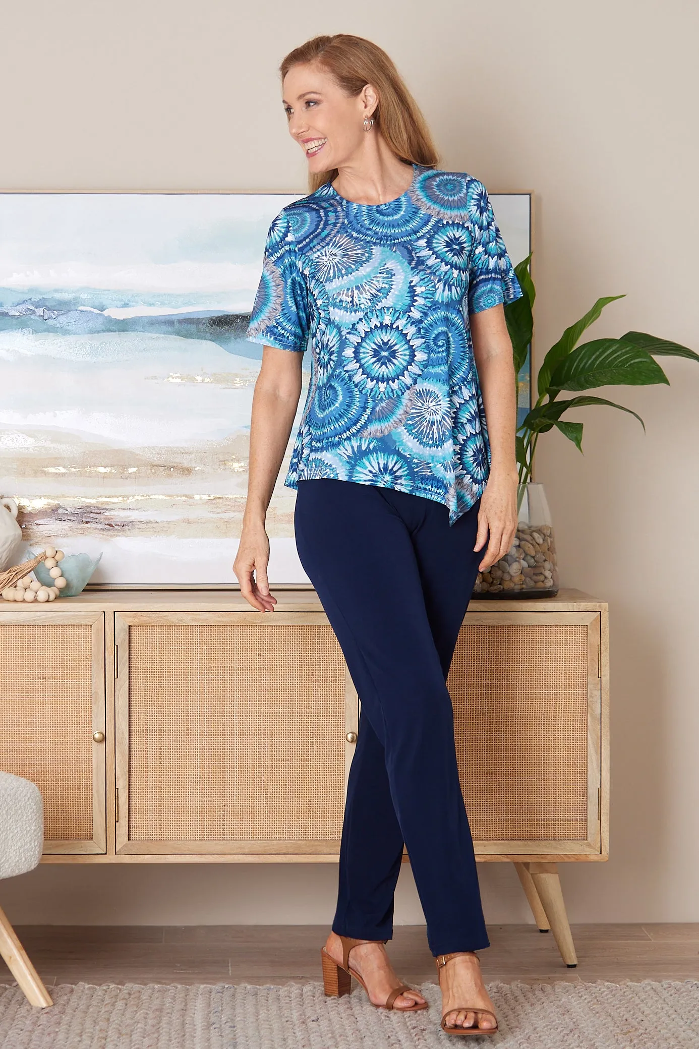 Shyla Top - Ocean Swirl