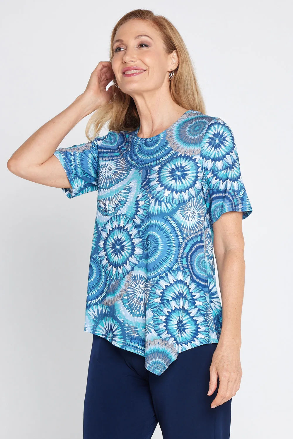 Shyla Top - Ocean Swirl