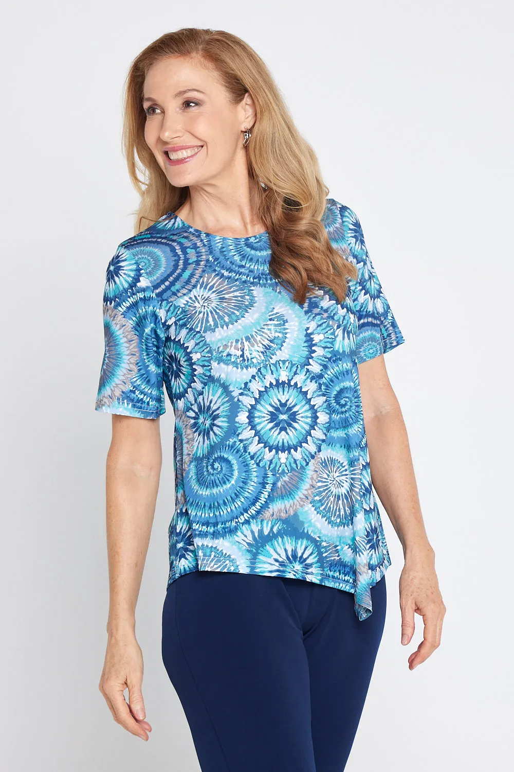 Shyla Top - Ocean Swirl