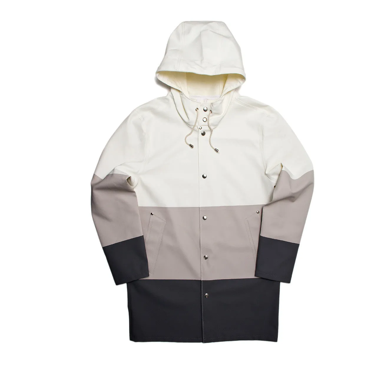 Stutterheim Large Striped Jacket - White