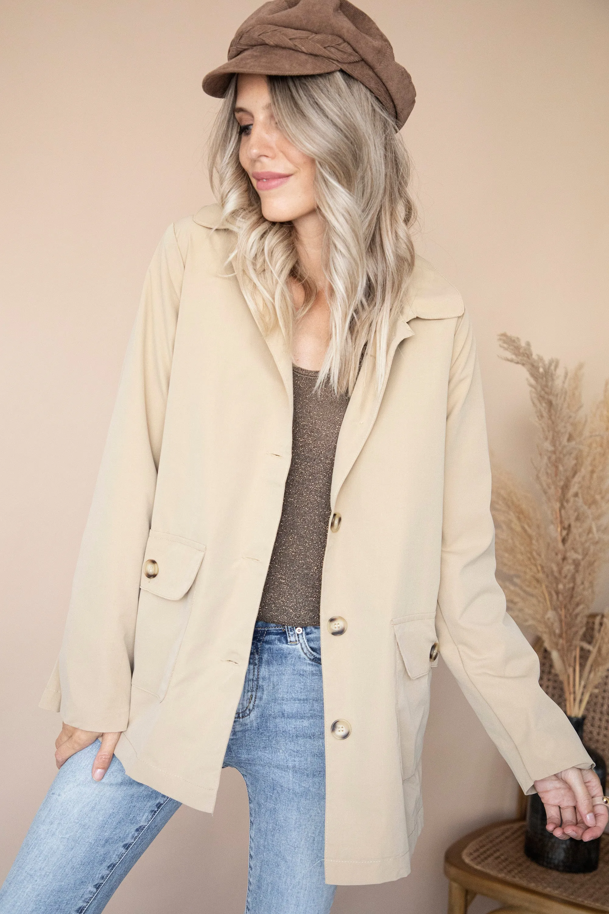 Take A Walk With Me Beige - Jacket