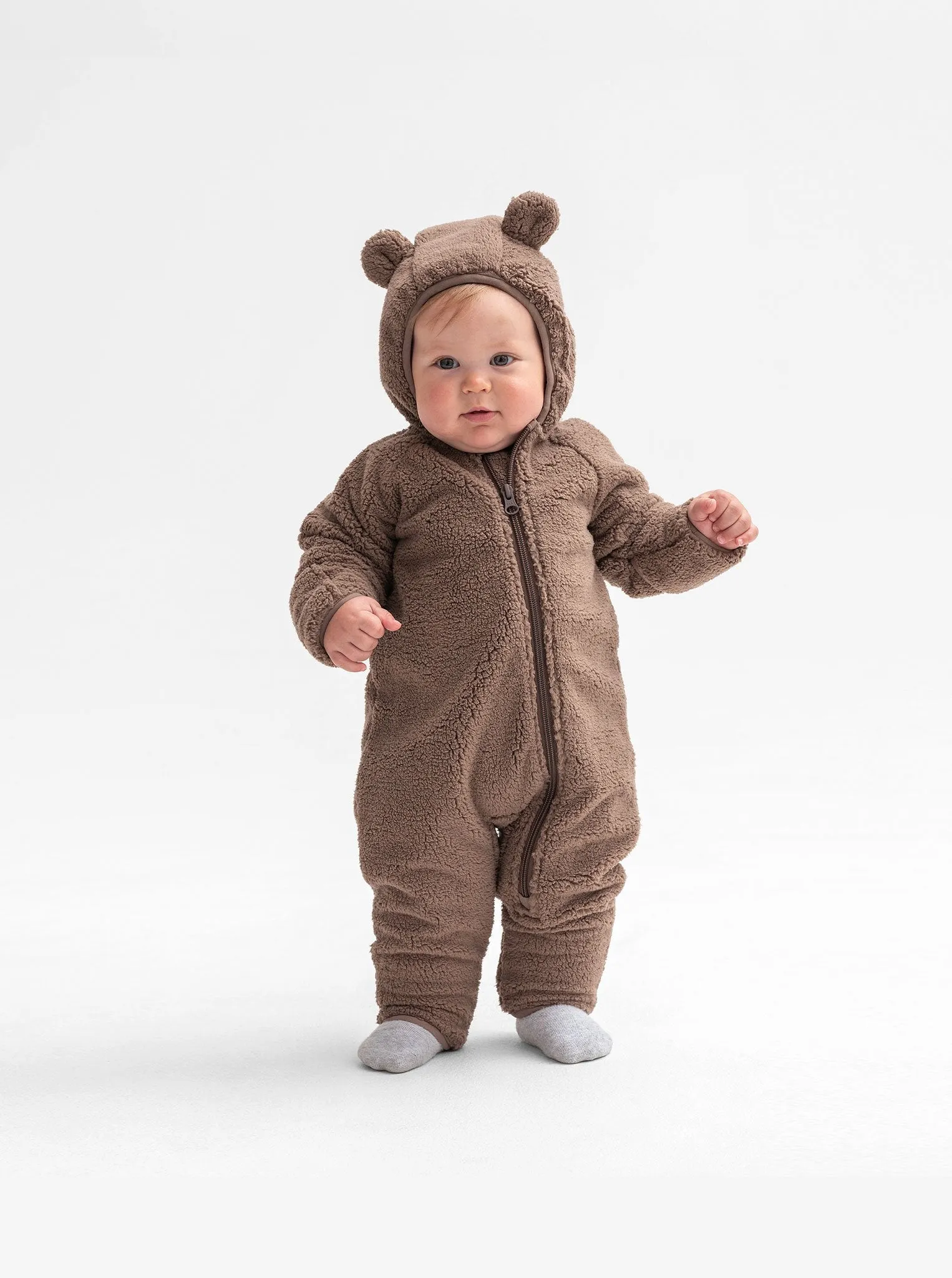 Teddy Fleece Baby Pramsuit