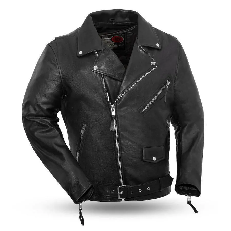 The Fillmore Mens Leather Motorcycle Jacket