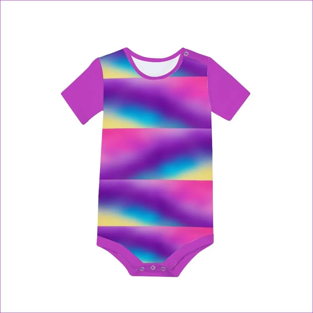 Tie-Dye Rainbow Baby's Short Sleeve Romper