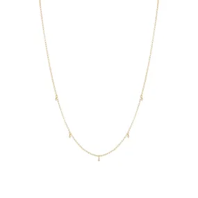 Tilica Beaded Necklace - Solid Gold