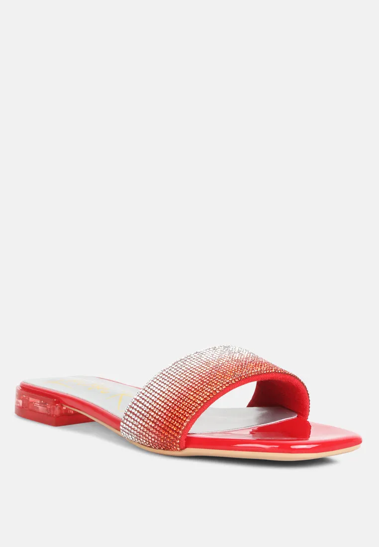 Top Flirt Rhinestone Slip On Sandals