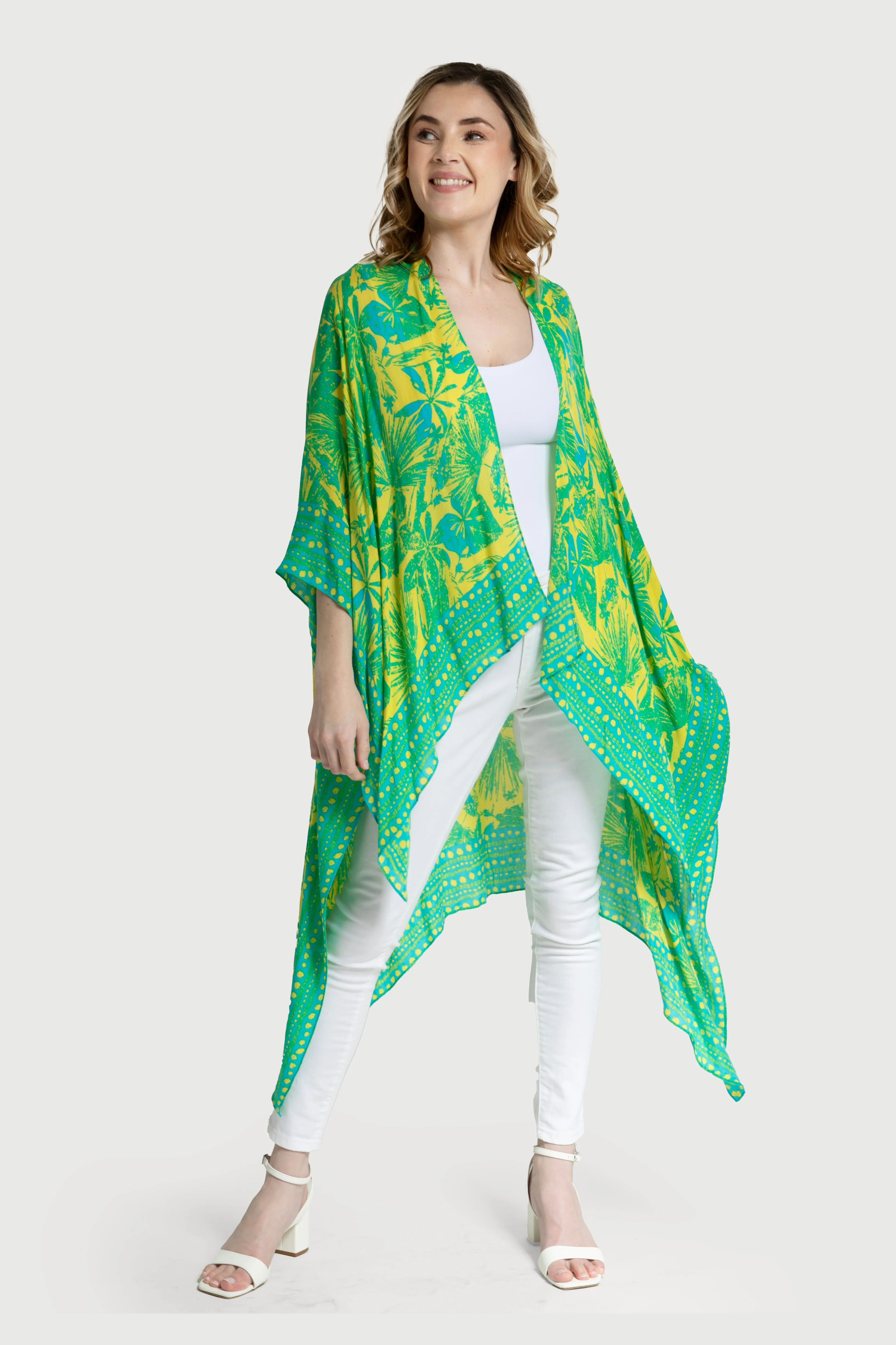 Tropical Print Kimono