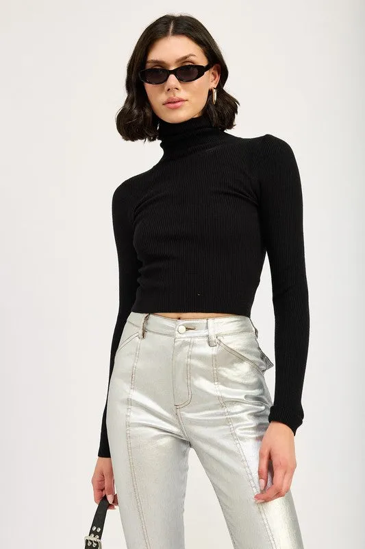 TURTLE NECK LONG SLEEVE TOP