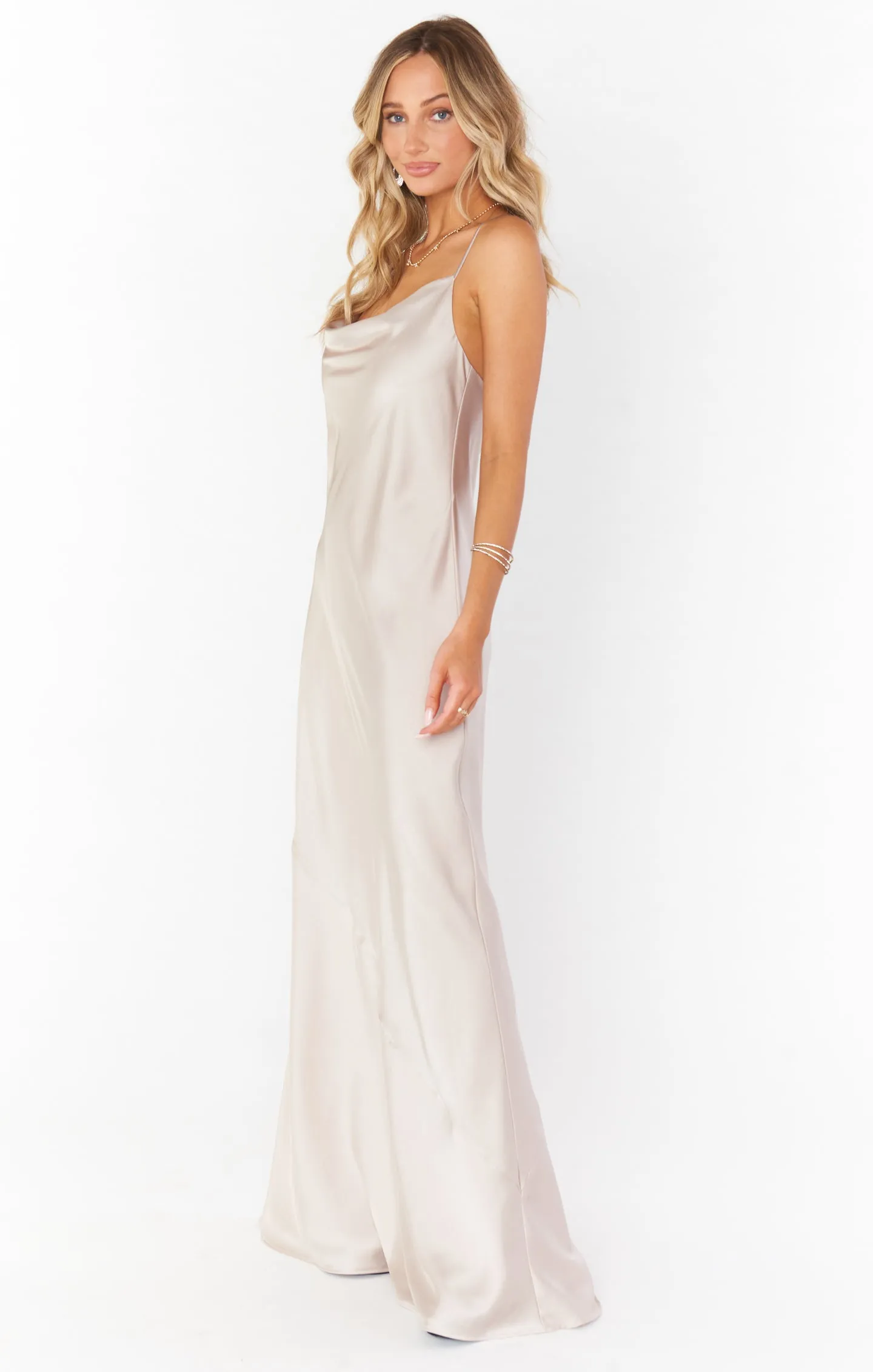 Tuscany Maxi Slip Dress ~ Show Me The Ring Luxe Satin