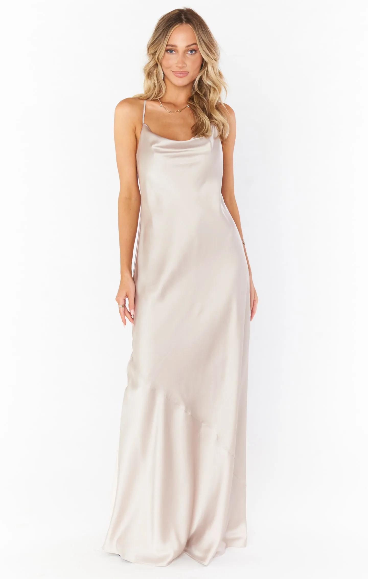 Tuscany Maxi Slip Dress ~ Show Me The Ring Luxe Satin