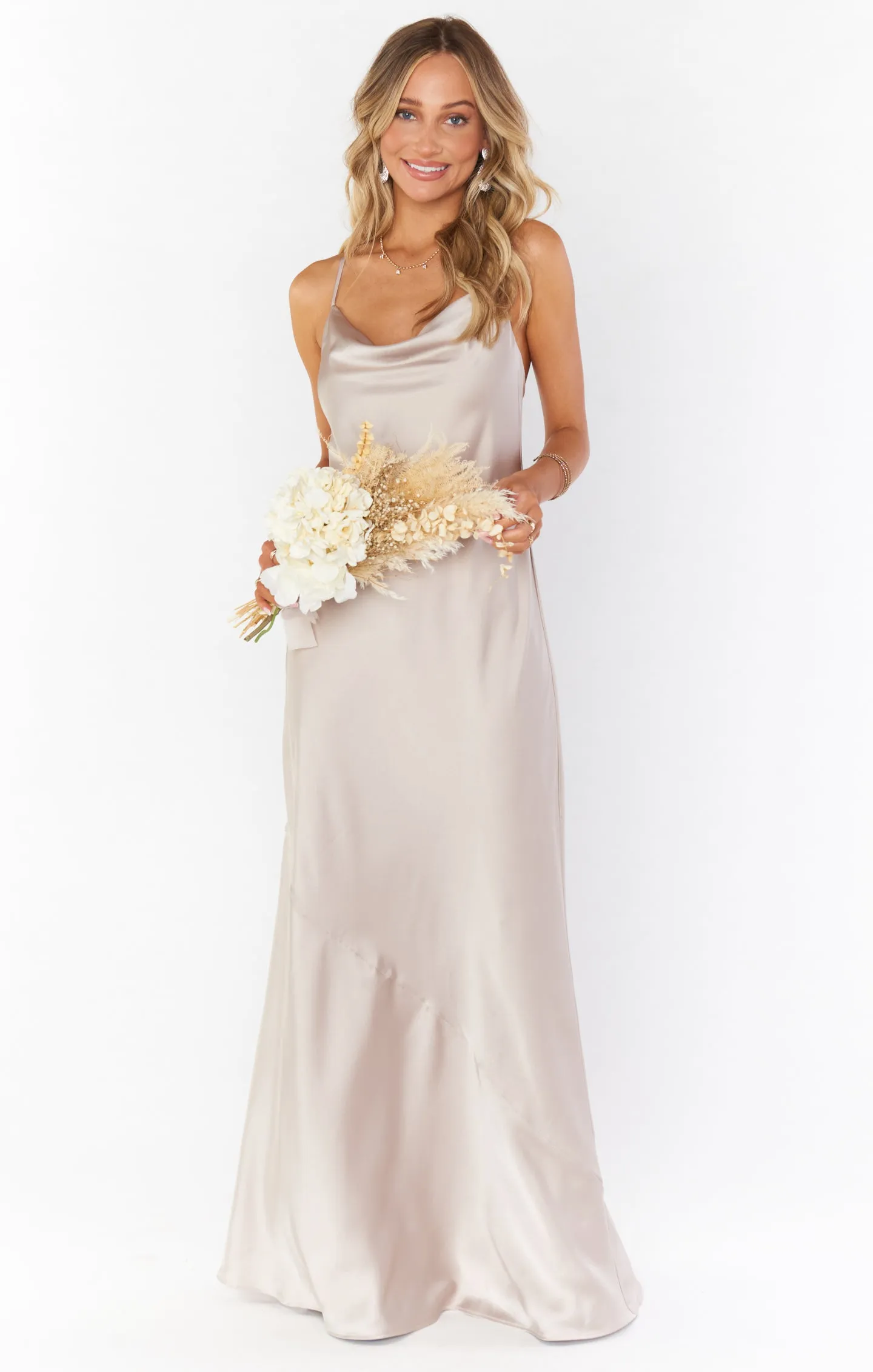 Tuscany Maxi Slip Dress ~ Show Me The Ring Luxe Satin