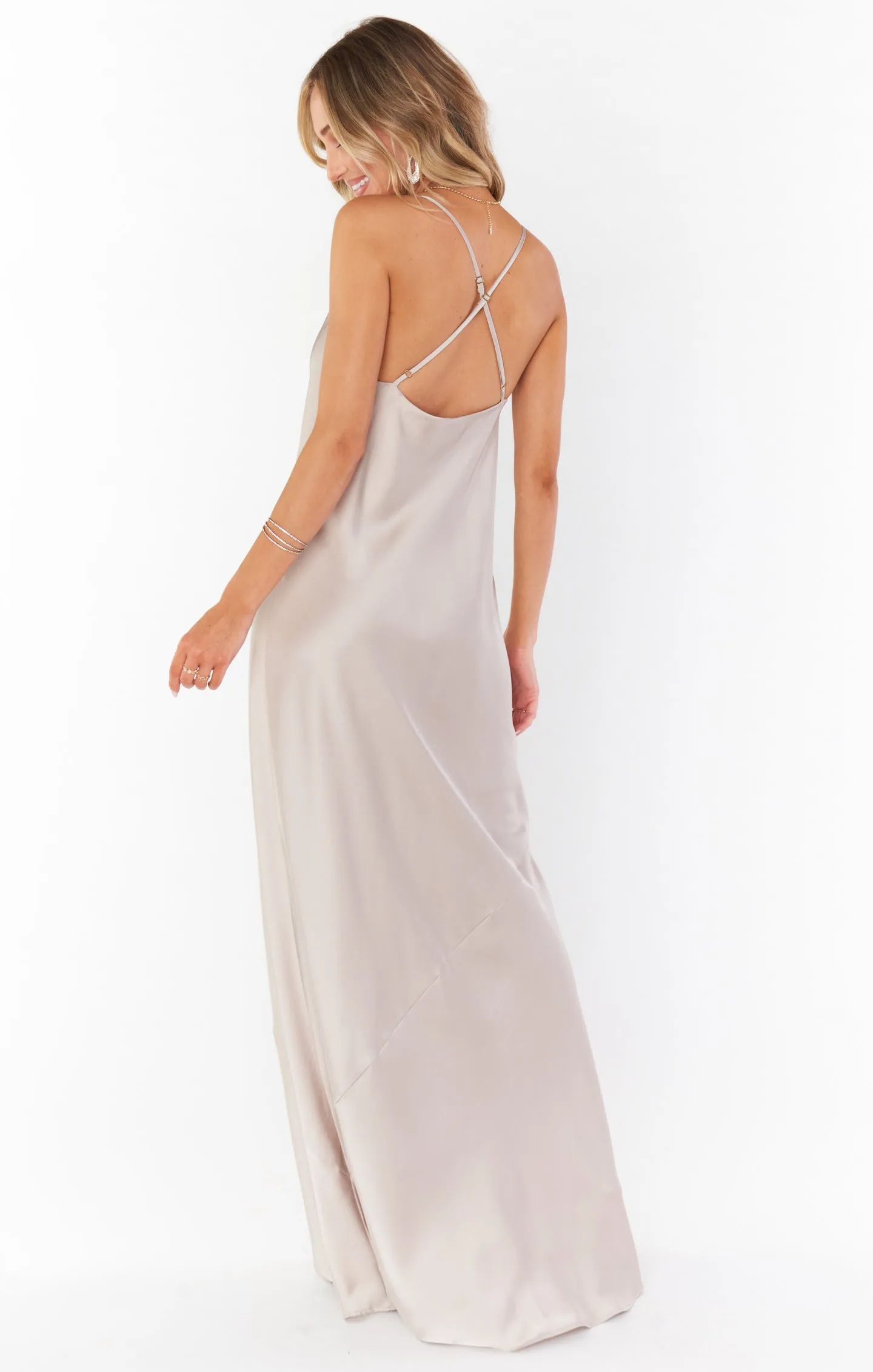 Tuscany Maxi Slip Dress ~ Show Me The Ring Luxe Satin